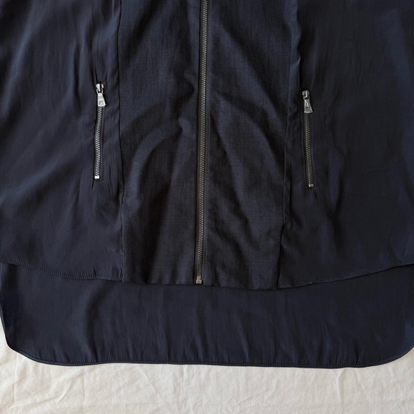 Lola & Sophie Navy Zip Front Long Sleeve Jacket Top Size Large L contemporary - Picture 3 of 10